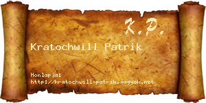 Kratochwill Patrik névjegykártya